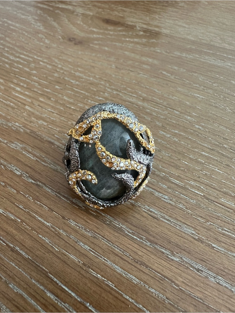 Alexis Bittar Gold & Silver Labradorite Ring Size 8